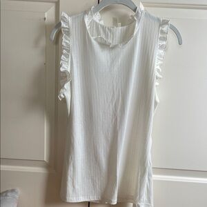 Hayden White Ruffle Sleeve Blouse